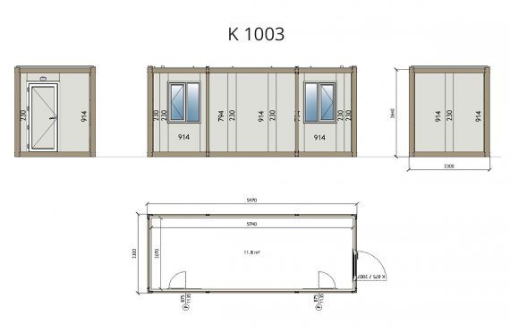 Flat Pack Ofis Konteyneri K 1003