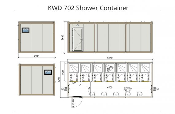 KWD 702 Duş Konteyneri