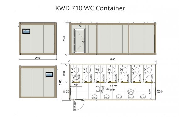 KWD 710 Tualet Konteyneri