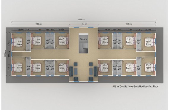 Modul Sosial Obyekt 793 m²